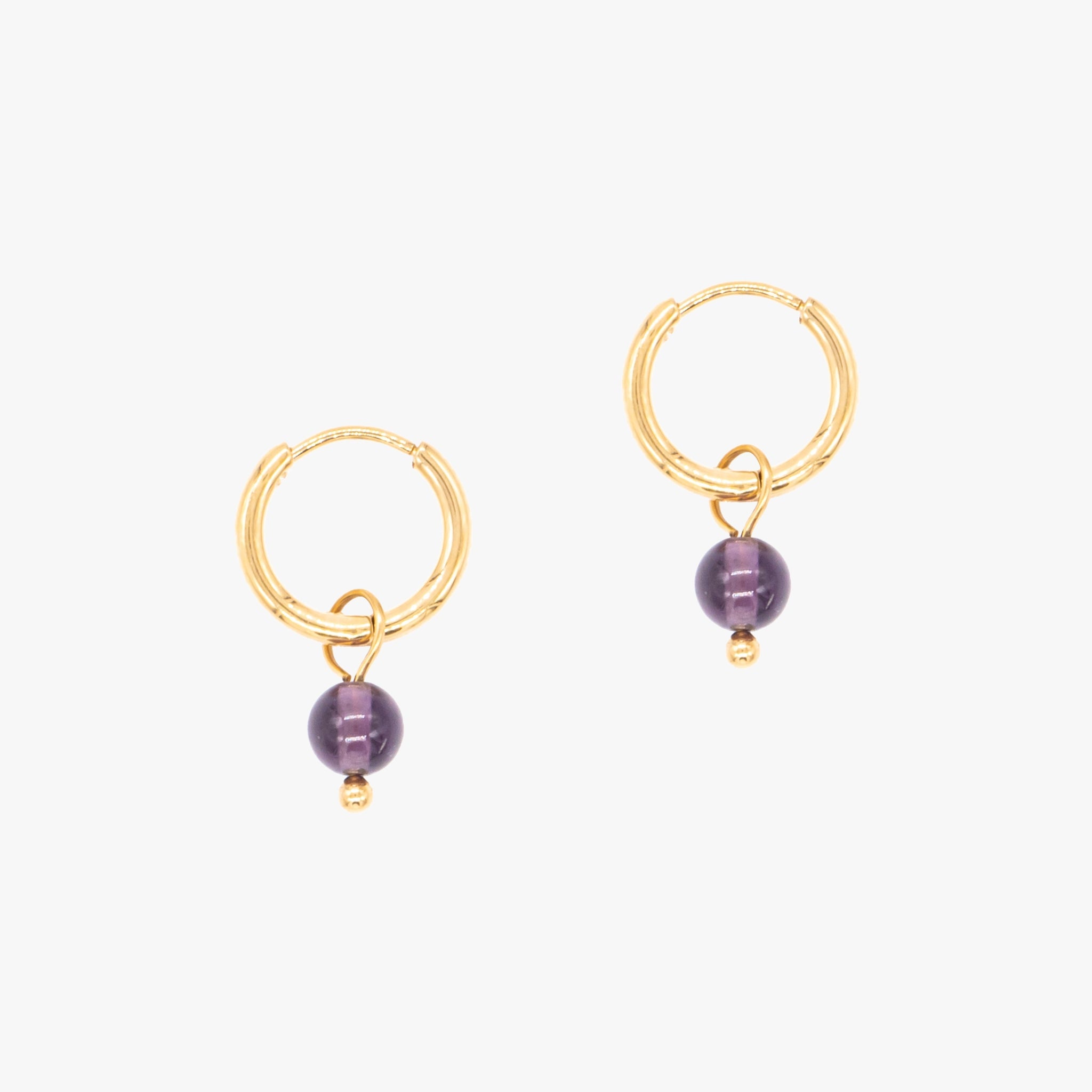 Boucles d'oreilles Serena en pierres Améthyste - SLOYA